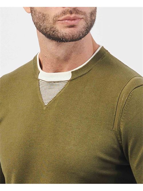 Yes Zee double-neck effect viscose blend sweater YES ZEE | M865-MR000905